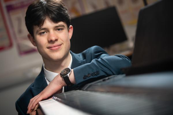 De La Salle school. Jason Hoare (17), piano player and finalist in the Young Musician of the Year competition YMOTY 2024                    Picture: ROB CURRIE