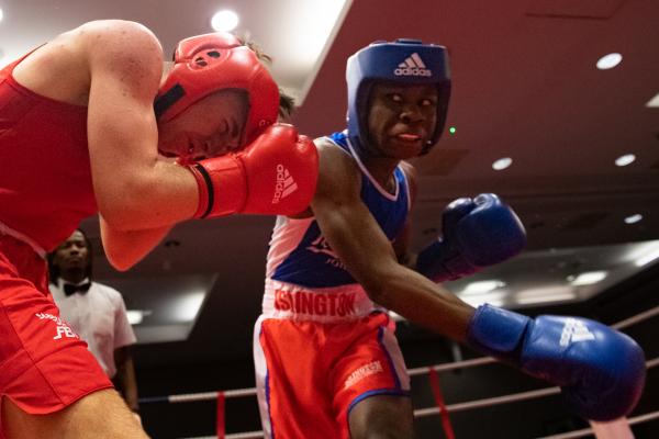 Boxing Jersey Leonis ABC v London Select  Coen Le Monnier v Winner Ikoka  Picture: JON GUEGAN