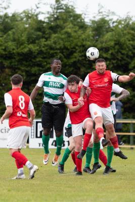 Fitball St Peter v Sporting Academicals Liam Spencer clears Picture: JON GUEGAN
