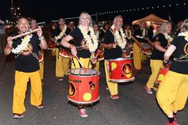 Drumming Band Bloco Fogo Battle of Flowers 2024 BOF 2024 Night Parade Picture: DAVID FERGUSON