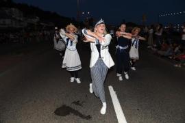 St Ouen and St Mary  dancers Battle of Flowers 2024 BOF 2024 Night Parade Picture: DAVID FERGUSON