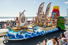 BOF Battle of Flowers 2024.  Optimists float called Moana                                   Picture: ROB CURRIE