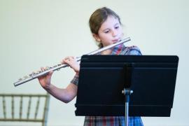 Chateau Vermont. Jersey Eisteddfod music section. The Ray Kitchen Award, Class 108 Woodwind Solo, under 18 years old, competitiors learning less than 5 years. Elizabeth Goatcher playing the flute and playing spooked           Picture: ROB CURRIE