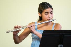 Chateau Vermont. Jersey Eisteddfod music section. The Ray Kitchen Award, Class 107 Woodwind Solo, under 18 years old, competitiors learning less than 3 years. Narindra Allain playing Blanche-Neige au Bois Dormant         Picture: ROB CURRIE