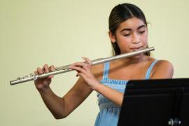 Chateau Vermont. Jersey Eisteddfod music section. The Ray Kitchen Award, Class 107 Woodwind Solo, under 18 years old, competitiors learning less than 3 years. Narindra Allain playing Blanche-Neige au Bois Dormant         Picture: ROB CURRIE