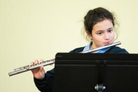 Chateau Vermont. Jersey Eisteddfod music section. The Ray Kitchen Award, Class 107 Woodwind Solo, under 18 years old, competitiors learning less than 3 years. Alexandra Neves playing flute, playing Danish Blues        Picture: ROB CURRIE