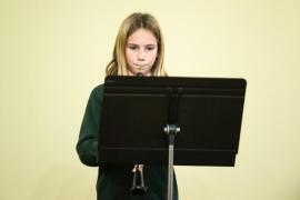 Chateau Vermont. Jersey Eisteddfod music section. The Ray Kitchen Award, Class 107 Woodwind Solo, under 18 years old, competitiors learning less than 3 years. Eva Bertel playing oboe, playing Sailing Free        Picture: ROB CURRIE