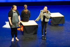 Arts Centre. Jersey Eisteddfod, English, Speech and Drama. Class 729B, The Max Le Feuvre Memorial Trophy, dramatic selection 17 years and under. Year 12 A Level Drama and Theatre Beaulieu Group A                                Picture: ROB CURRIE