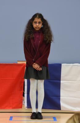 Eisteddfod French at St Clement's Parish Hall. Class 103 - Year 5 and Under Set Verse 09 years and under. Zahara Marzouk  Picture: DAVID FERGUSON