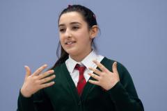 French Eisteddfod 2023 Class 302 Year 6 Set verse Emily Diogo Da Silva Picture: JON GUEGAN