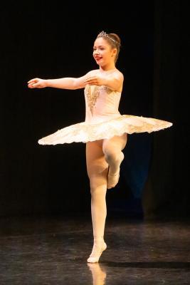 Les Quennevais school. Jersey Eisteddfod dance section. Class 409 The Annette Perkins Trophy, solo ballet 9 to 10 years old. Matilda De Gouveia                        Picture: ROB CURRIE