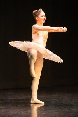 Les Quennevais school. Jersey Eisteddfod dance section. Class 409 The Annette Perkins Trophy, solo ballet 9 to 10 years old. Matilda De Gouveia                        Picture: ROB CURRIE