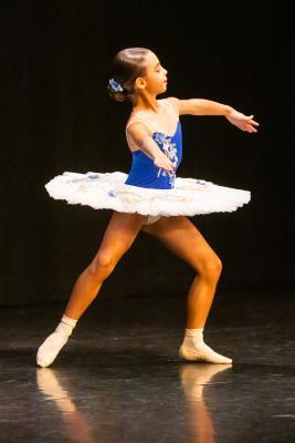 Les Quennevais school. Jersey Eisteddfod dance section. Class 409 The Annette Perkins Trophy, solo ballet 9 to 10 years old. Charlotte Kinsey who came equal third and awarded a gold certificate                        Picture: ROB CURRIE