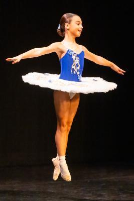 Les Quennevais school. Jersey Eisteddfod dance section. Class 409 The Annette Perkins Trophy, solo ballet 9 to 10 years old. Charlotte Kinsey who came equal third and awarded a gold certificate                        Picture: ROB CURRIE