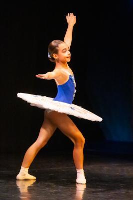 Les Quennevais school. Jersey Eisteddfod dance section. Class 409 The Annette Perkins Trophy, solo ballet 9 to 10 years old. Charlotte Kinsey who came equal third and awarded a gold certificate                        Picture: ROB CURRIE