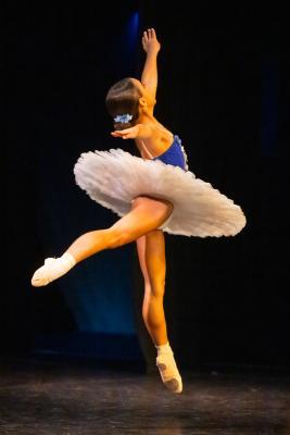 Les Quennevais school. Jersey Eisteddfod dance section. Class 409 The Annette Perkins Trophy, solo ballet 9 to 10 years old. Charlotte Kinsey who came equal third and awarded a gold certificate                        Picture: ROB CURRIE