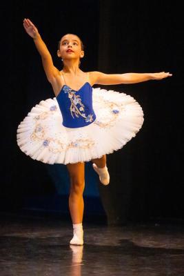 Les Quennevais school. Jersey Eisteddfod dance section. Class 409 The Annette Perkins Trophy, solo ballet 9 to 10 years old. Charlotte Kinsey who came equal third and awarded a gold certificate                        Picture: ROB CURRIE