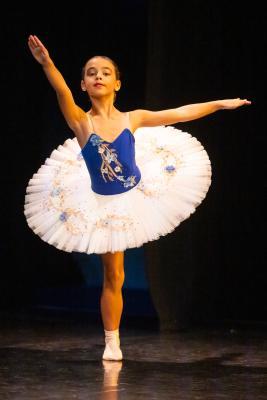 Les Quennevais school. Jersey Eisteddfod dance section. Class 409 The Annette Perkins Trophy, solo ballet 9 to 10 years old. Charlotte Kinsey who came equal third and awarded a gold certificate                        Picture: ROB CURRIE