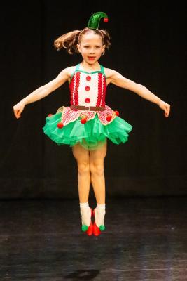 Les Quennevais school. Jersey Eisteddfod dance section. Class 418 The Jersey Academy Cup, Character/Demi Character solo 6 to 8 years old. Iona McCaul, the Cheeky Elf,  who came first and awarded a silver certificate                        Picture: ROB CURRIE