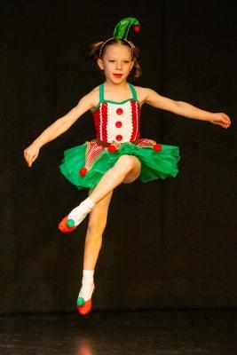 Les Quennevais school. Jersey Eisteddfod dance section. Class 418 The Jersey Academy Cup, Character/Demi Character solo 6 to 8 years old. Iona McCaul, the Cheeky Elf,  who came first and awarded a silver certificate                        Picture: ROB CURRIE