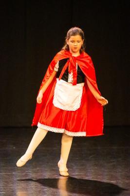 Les Quennevais school. Jersey Eisteddfod dance section. Class 418 The Jersey Academy Cup, Character/Demi Character solo 6 to 8 years old. Evie Le Page, Little Red Riding Hood                       Picture: ROB CURRIE