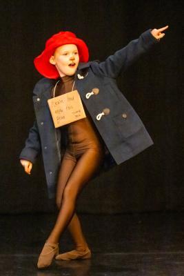 Les Quennevais school. Jersey Eisteddfod dance section. Class 418 The Jersey Academy Cup, Character/Demi Character solo 6 to 8 years old. Ivy Bloomfield, Paddington Bear                       Picture: ROB CURRIE