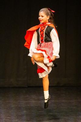 Les Quennevais school. Jersey Eisteddfod dance section. Class 418 The Jersey Academy Cup, Character/Demi Character solo 6 to 8 years old. Tilda Blake, Little Red Riding Hood                       Picture: ROB CURRIE