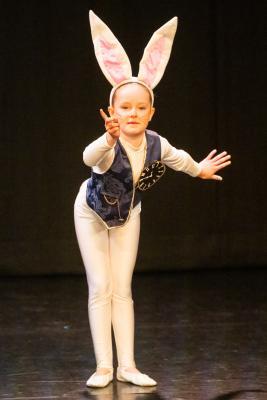 Les Quennevais school. Jersey Eisteddfod dance section. Class 418 The Jersey Academy Cup, Character/Demi Character solo 6 to 8 years old. Darcie-Rose Belhomme, The White Rabbit                      Picture: ROB CURRIE