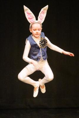 Les Quennevais school. Jersey Eisteddfod dance section. Class 418 The Jersey Academy Cup, Character/Demi Character solo 6 to 8 years old. Darcie-Rose Belhomme, The White Rabbit                      Picture: ROB CURRIE