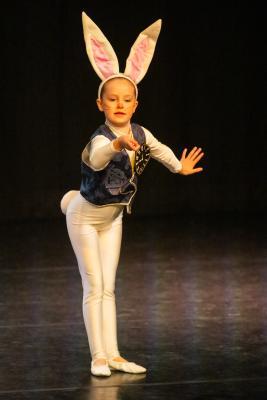 Les Quennevais school. Jersey Eisteddfod dance section. Class 418 The Jersey Academy Cup, Character/Demi Character solo 6 to 8 years old. Darcie-Rose Belhomme, The White Rabbit                      Picture: ROB CURRIE