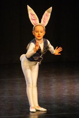 Les Quennevais school. Jersey Eisteddfod dance section. Class 418 The Jersey Academy Cup, Character/Demi Character solo 6 to 8 years old. Darcie-Rose Belhomme, The White Rabbit                      Picture: ROB CURRIE