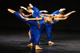 Les Quennevais school. Jersey Eisteddfod dance section. Class 431B The Geraldine Des Forges Award, Trio/Quartet 7 to 21 years old. Lauren Varney, Megan Herbert, Darcey-Mai Warman & Ella Fairhurst                           Picture: ROB CURRIE