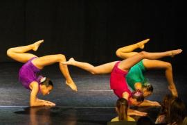 Les Quennevais school. Jersey Eisteddfod dance section. Class 431A The Geraldine Des Forges Award, Trio/Quartet 12 years and under. NAMES NOT IN ORDER. Amber Dupoy, Arya Richardson & Georgia Lupton dancing to Na Na Na                        Picture: ROB CURRIE