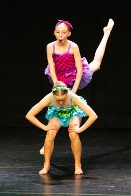 Les Quennevais school. Jersey Eisteddfod dance section. Class 431A The Geraldine Des Forges Award, Trio/Quartet 12 years and under. NAMES NOT IN ORDER. Maggie Harris, Ariella Davimes & Molly Vibert who came first and were awarded a gold certificate                         Picture: ROB CURRIE