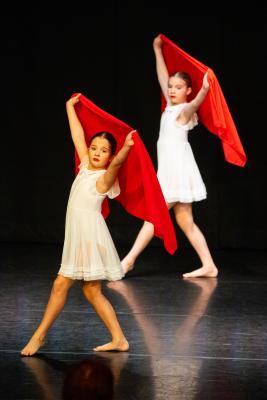 Les Quennevais school. Jersey Eisteddfod dance section. Class 431A The Geraldine Des Forges Award, Trio/Quartet 12 years and under. NAMES NOT IN ORDER. Lilly Osmand, Alexis Keith, Asara Bakewell & Matilda De Gouveia dancing to Little Red Riding Hood                        Picture: ROB CURRIE