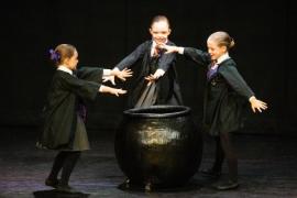 Les Quennevais school. Jersey Eisteddfod dance section. Class 431A The Geraldine Des Forges Award, Trio/Quartet 12 years and under. Adriana Gala, Pippa Dixon & Melissa Lawrence, The Worst Witch, who came third and were awarded a silver certificate                          Picture: ROB CURRIE