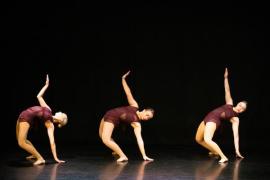 Les Quennevais school. Jersey Eisteddfod dance section. Class 431B The Geraldine Des Forges Award, Trio/Quartet 7 to 21 years old. Bayley-Lily King, Emily Gorman & Daisy Clotworthy                          Picture: ROB CURRIE