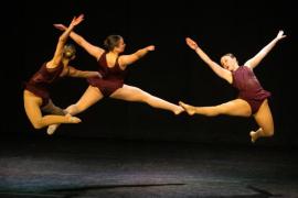 Les Quennevais school. Jersey Eisteddfod dance section. Class 431B The Geraldine Des Forges Award, Trio/Quartet 7 to 21 years old. Bayley-Lily King, Emily Gorman & Daisy Clotworthy                          Picture: ROB CURRIE