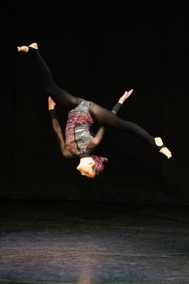 Les Quennevais school. Jersey Eisteddfod dance section. Class 431B The Geraldine Des Forges Award, Trio/Quartet 7 to 21 years old. Amelia Laurent-Medder, Ellie Nunes & Arihana Beclenas dancing to Stardust who came second and were awarded a gold certificate                          Picture: ROB CURRIE