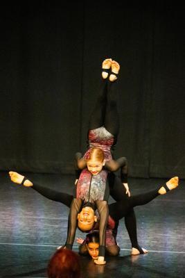 Les Quennevais school. Jersey Eisteddfod dance section. Class 431B The Geraldine Des Forges Award, Trio/Quartet 7 to 21 years old. Amelia Laurent-Medder, Ellie Nunes & Arihana Beclenas dancing to Stardust who came second and were awarded a gold certificate                          Picture: ROB CURRIE