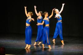 Les Quennevais school. Jersey Eisteddfod dance section. Class 431B The Geraldine Des Forges Award, Trio/Quartet 7 to 21 years old. Lauren Varney, Megan Herbert, Darcey-Mai Warman & Ella Fairhurst                           Picture: ROB CURRIE