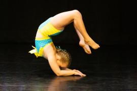 Les Quennevais school. Jersey Eisteddfod dance section. Class 423E The Jean-Marie Couley Trophy, Acro Dance solo 6 to 8 years old. Elsie Richardson who came third and was awarded a silver certificate                          Picture: ROB CURRIE