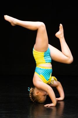 Les Quennevais school. Jersey Eisteddfod dance section. Class 423E The Jean-Marie Couley Trophy, Acro Dance solo 6 to 8 years old. Elsie Richardson who came third and was awarded a silver certificate                          Picture: ROB CURRIE