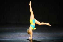 Les Quennevais school. Jersey Eisteddfod dance section. Class 423E The Jean-Marie Couley Trophy, Acro Dance solo 6 to 8 years old. Elsie Richardson who came third and was awarded a silver certificate                          Picture: ROB CURRIE