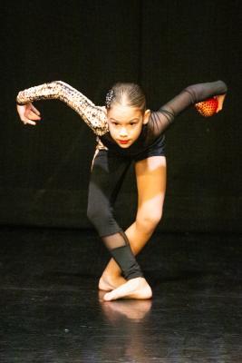 Les Quennevais school. Jersey Eisteddfod dance section. Class 423E The Jean-Marie Couley Trophy, Acro Dance solo 6 to 8 years old. Carla Kovacs who came first and was awarded a gold certificate                           Picture: ROB CURRIE