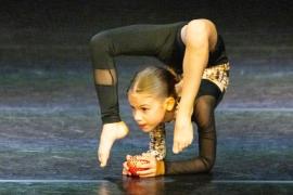 Les Quennevais school. Jersey Eisteddfod dance section. Class 423E The Jean-Marie Couley Trophy, Acro Dance solo 6 to 8 years old. Carla Kovacs who came first and was awarded a gold certificate                           Picture: ROB CURRIE