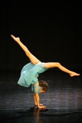 Les Quennevais school. Jersey Eisteddfod dance section. Class 423E The Jean-Marie Couley Trophy, Acro Dance solo 6 to 8 years old. Ingrid Patrascu who came second and was awarded a silver certificate                          Picture: ROB CURRIE