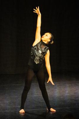 Les Quennevais school. Jersey Eisteddfod dance section. Class 423F The Jean-Marie Couley Trophy, Acro Dance solo 9 to 10 years old. Arya Richardson who came second and was awarded a silver certificate                             Picture: ROB CURRIE