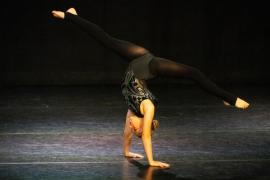 Les Quennevais school. Jersey Eisteddfod dance section. Class 423F The Jean-Marie Couley Trophy, Acro Dance solo 9 to 10 years old. Arya Richardson who came second and was awarded a silver certificate                             Picture: ROB CURRIE