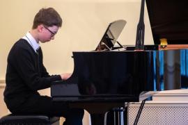 Jersey Festival of the Performing Arts Music Section Eisteddfod 2024 Class 15 Piano solo U18 Competitors learning less than 3 years Gus Weber Picture: JON GUEGAN